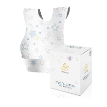 外出時や普段使いにも♪「Moet ange 使い捨てエプロン ベビー 60枚入」