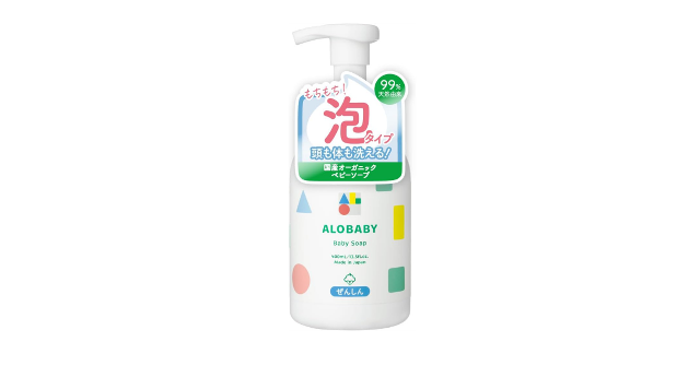 もちもち泡でやさしく洗える☆「アロベビー ベビーソープ 本体 400ml 」