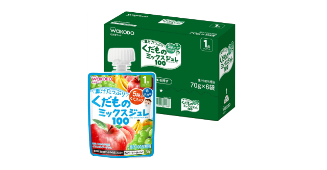 手軽においしく栄養補給「和光堂 1歳からのMYジュレドリンク くだものミックス100 70g×6個」