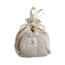  おしりふき一体型☆イブル素材「プッパプーポ 巾着型おむつポーチ」