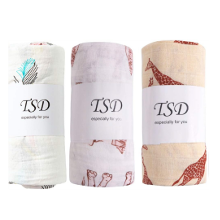 3枚セット「羽+象+キリンのおくるみ」ブランケットや授乳ケープとしても使える！