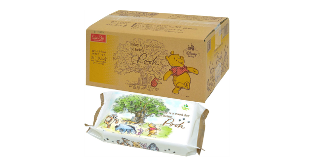 かわいいプーさんデザイン☆「レック 純水99%おしりふき」 80枚入12個セット