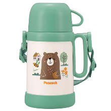 赤ちゃんのミルク作りから通園まで☆「ピーコック ステンレス ボトル　コップ タイプ　450ml」 
