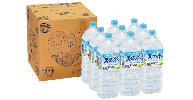 「Restock サントリー 天然水 ミネラルウォーター 2L ×9本」たっぷりお届け♪