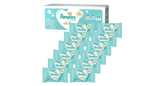 保湿成分配合☆「パンパース おしりふき 肌へのいちばん 672枚(56枚ｘ12パック)」