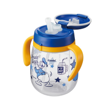 6ヶ月ごろから☆「コンビ ラクマグ 漏れないストロー ドナルドダック 340ml」