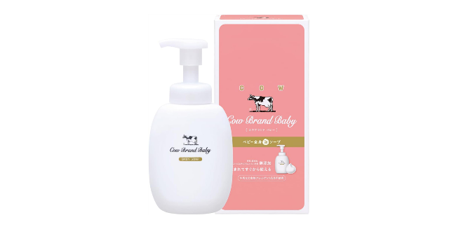 産まれてすぐから使える♪「カウブランドベビー 全身泡ソープ ポンプ付」