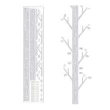 インテリアになじむデザイン☆「身長計・ウォールステッカー 木の身長計」