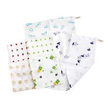 やさしい手触り☆「ヒオリエ 日本製 プチ柄ガーゼタオル ハンドタオル 6枚セット」