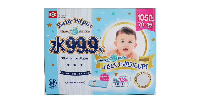 厚手で使いやすい♪「 Baby Wipes 水99.9%ふんわりプラスおしりふき」15個セット