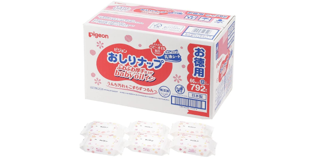 赤ちゃんに優しい♪「ピジョン おしりナップ ふわふわ厚手仕上げ」12個セット！