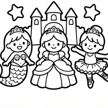 【無料プレゼント】コズレの塗り絵『きらきら　いろんな　おひめさま』