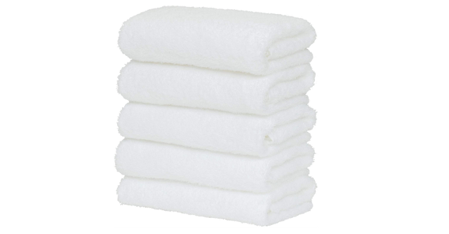 何枚あってもうれしい☆「（タオル研究所）フェイスタオル ホワイト 5枚セット」 
