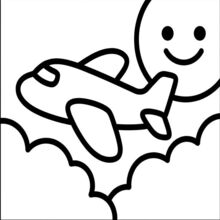 【無料プレゼント】コズレの塗り絵『おそらの　ひこうき』