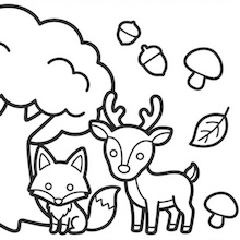 【無料プレゼント】コズレの塗り絵『もり・やまの　なかまたち』