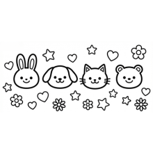 【無料プレゼント】かわいいキャラがいっぱい！コズレの塗り絵『ゆるかわキャラクターぬりえ』