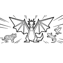 【無料プレゼント】つよいモンスターが大集結！コズレの塗り絵『でんせつのモンスター』