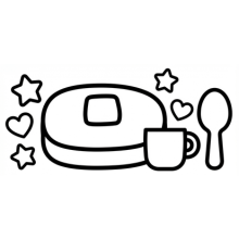 【無料プレゼント】お菓子と一緒に楽しいおやつ時間♪コズレの塗り絵『ふわふわ ホットケーキ』