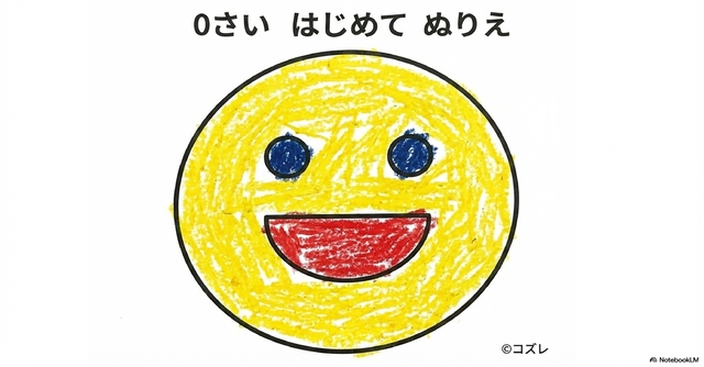 【無料プレゼント】コズレの塗り絵『知育デビューに！0さい　はじめて　ぬりえ』