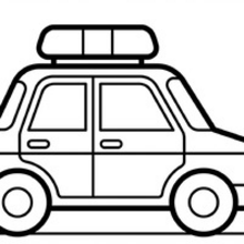 【無料プレゼント】コズレの塗り絵『はじめての 乗り物あそびに！ まちの パトカー』