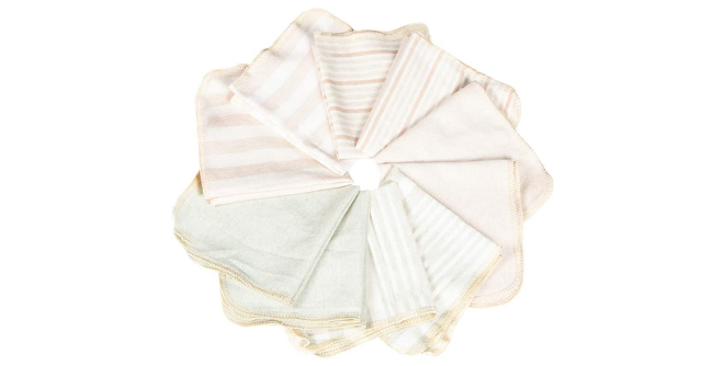 赤ちゃんも安心♪「オーガニックコットンベビータオル 10枚入り」