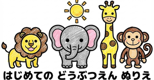 【無料プレゼント】コズレの塗り絵『はじめての　どうぶつえん』