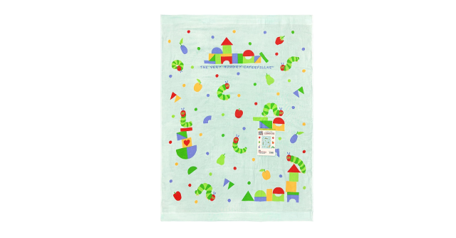 お昼寝に☆「Hayashi ガーゼマルチタオル はらぺこあおむし 約85×115cm 」