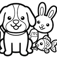 【無料プレゼント】かわいいペット大集合！コズレの塗り絵『おうちの　ペット』