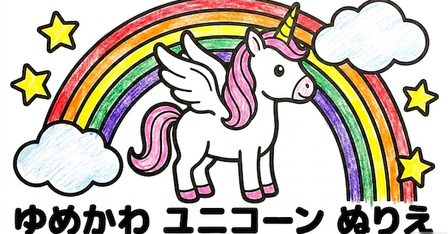 【無料プレゼント】コズレの塗り絵『ゆめかわ　ユニコーン』