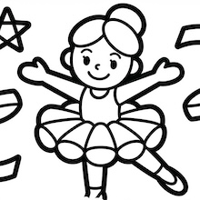 【無料プレゼント】コズレの塗り絵『あこがれの　バレリーナ』