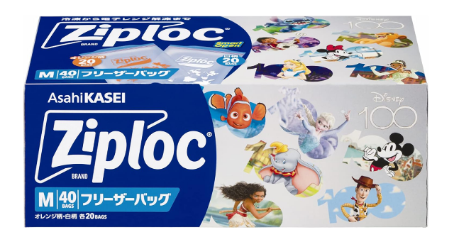 【Disney限定デザイン】「ジップロック フリーザーバッグ M40枚入 」