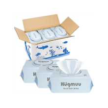 1枚ですっきり拭ける☆「Hugmuu おしりふき 厚手 9個セット」