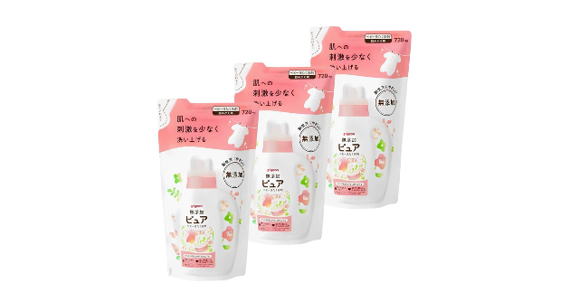 0ヶ月からOK☆「ピジョン 無添加ピュア ベビー洗たく洗剤 つめかえ用 720mL(3個セット)」