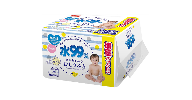 肌にやさしい弱酸性♪「レック 純水99% おしりふき 80枚×12個セット」