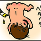 【子育て絵日記4コママンガ】つるちゃんの里帰り｜（23）お腹にお絵描き♪ベリーペイント