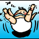 【子育て絵日記4コママンガ】つるちゃんの里帰り｜（89）尻上げて待ってる（0歳1ヶ月頃）