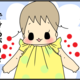 【育児4コマ漫画】今日も1日やっとこさ（7）｜手ぬぐい服（上）の作り方