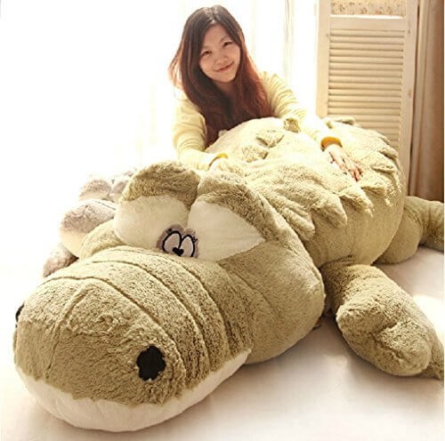 クリスマスプレゼント・ソフトぬいぐるみ (90cm・緑) 巨大ワニ/鰐 特大おもしろ・可愛いわに抱き枕/プレゼント/ふわふわぬいぐるみ,ぬいぐるみ,クッション,かわいい