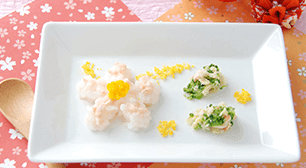 お花型の離乳食,野菜,嫌い,離乳食