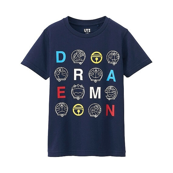 ドラえもんグラフィックT,ユニクロ,キッズ,Tシャツ