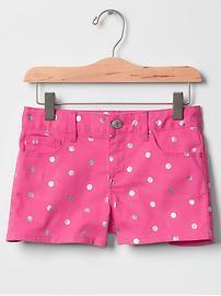 1969 metallic dots denim shorties,キッズ,ショートパンツ,