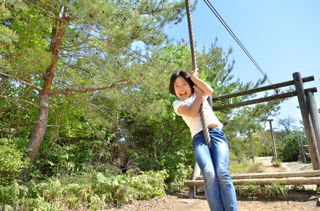 野川公園ターザンロープ,アスレチック,公園,