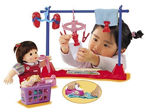 ぽぽちゃん お道具 ぽぽちゃん・ちいぽぽちゃんの お洗たくごっこPlus アイロン&お洗たくカゴつき,ごっこ遊び,おもちゃ,
