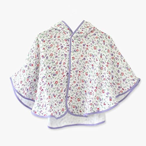 4重ガーゼ ベビーポンチョ (お花畑ラベンダー),子供用,ポンチョ,