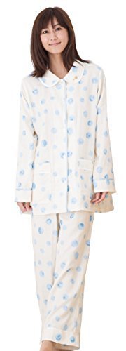 ツモリチサト パジャマ 二重ガーゼpt水彩ドット UDQ11192 (M, イエロー),前開きパジャマ,