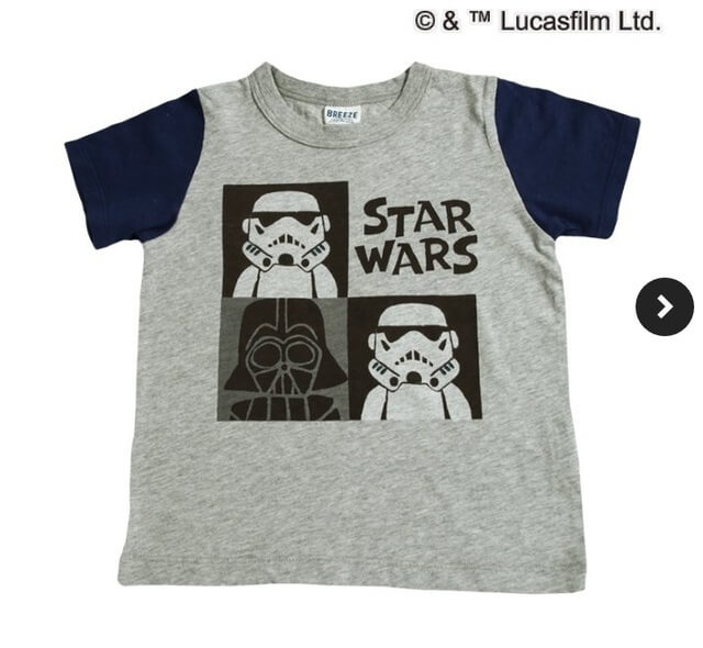 スター・ウォーズ メインキャラクターTシャツ,子供服,BREEZE,