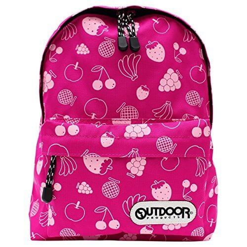 キッズ デイパック チアフル リュックサック ネームカード付き OUTDOOR PRODUCTS アウトドアプロダクツ 約W27×H33×D13cm ローズ,幼稚園,リュック,