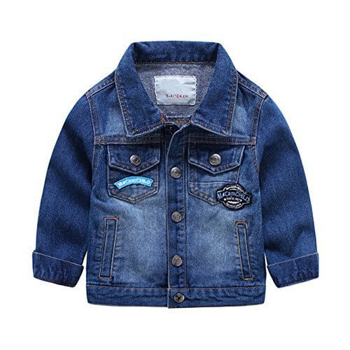 Tortor 1bacha(JP) キッズ デニムジャケット 子供 Gジャン ベビー ジージャン デニム 長袖 男の子 ボーイズ アメカジ アウター おしゃれ 秋もの 90 95 100 110 120 130 (130),キッズ,ジャケット,