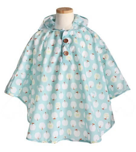 クッカヒッポ 子供用 レインポンチョ リンゴ 全3色 キッズポンチョ サックス 90 収納バッグ付き 83162,保育園,入園準備,