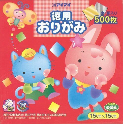 エヒメ紙工 徳用おりがみ KTO-500 15cm角 500枚入,折り紙 ,工作,グッズ